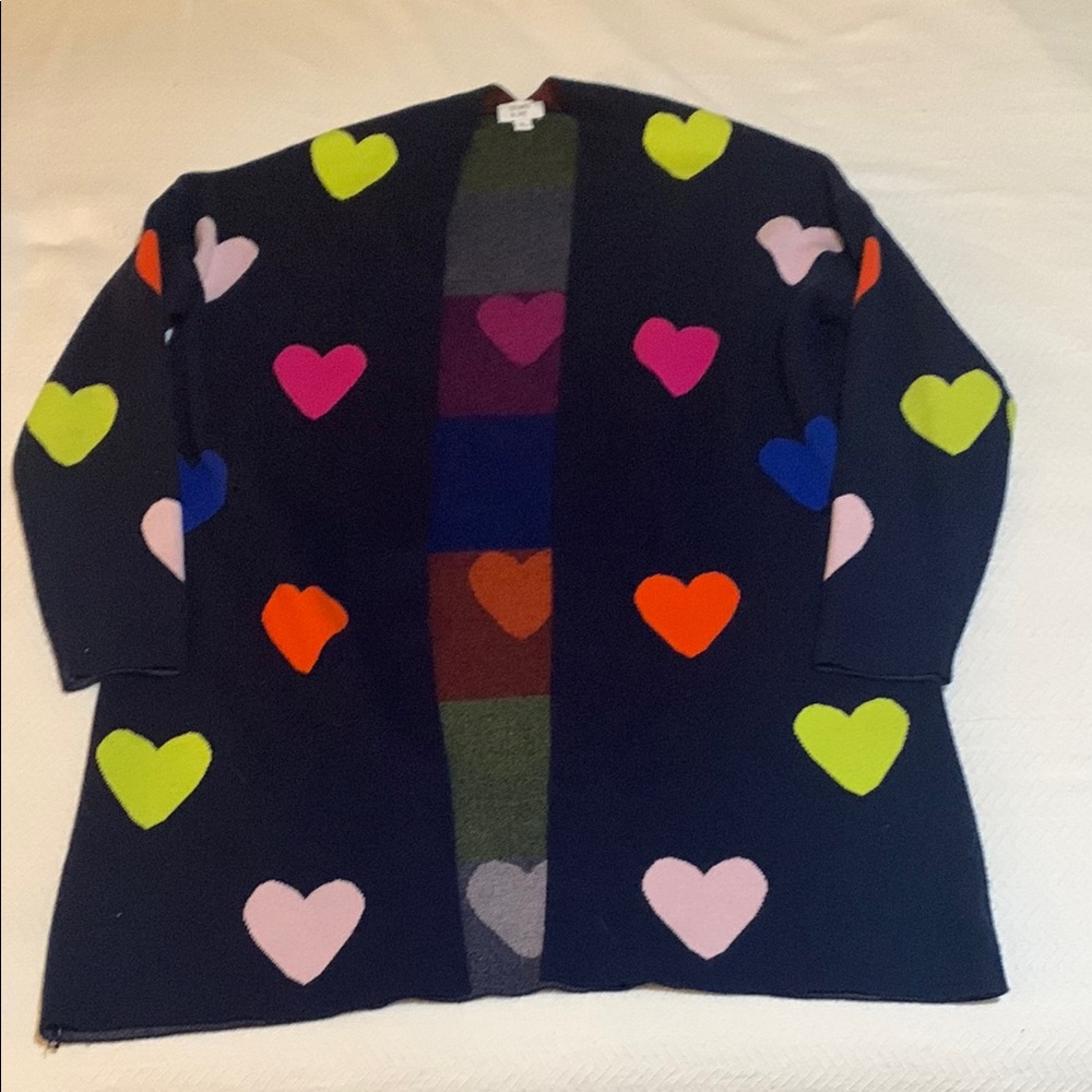 Crown & Ivy Black and Pink Cardigan Sweater